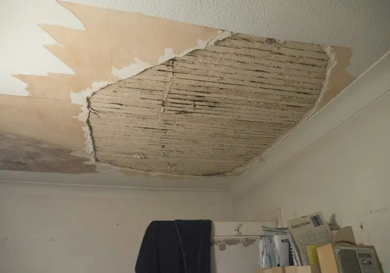 Water stain from a hidden leak